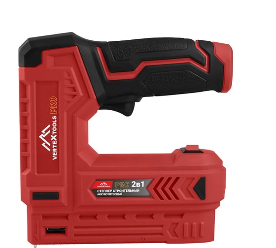 Степлер строительный Vertextools PRO аккумуляторный 2000 mAh, 2В1 (тип 53, 300) 0043-09 1