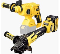 Аккумуляторная УШМ Hanskonner HAG1812E+HRH2022BL