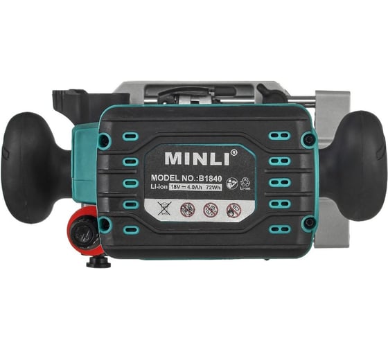 Бесщеточный аккумуляторный фрезер MINLI 6x6.35x8мм. Li-ion 18Vx2 / 4.0A DC901-3