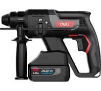 Перфоратор аккумуляторный DELI DE-DC20-2D4 (2 АКБ + ЗУ, 20В х 4Ач, SDS PLUS, 2Дж, 4750 уд/мин, кейс) 164374