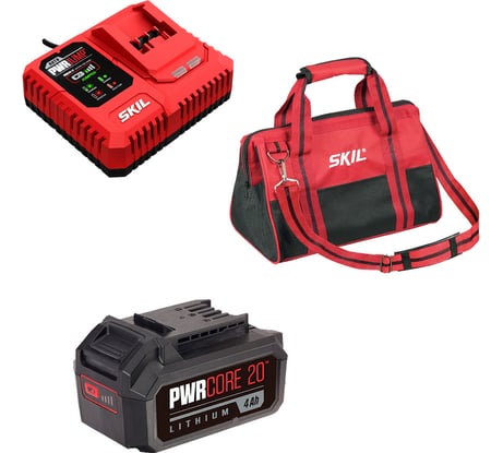 Набор SKIL Зарядное устройство QC5360 (150W) и Аккумуляторная батарея BY5196 (4Ач) +сумка BG3224 9-0-001