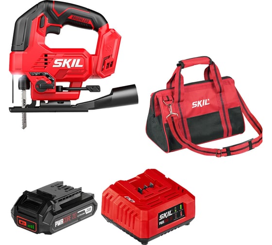 Набор SKIL Аккумуляторная лобзиковая пила JS8290 (JS8290SE00+CB5197SE11+BG3224SE00) 9-1-011