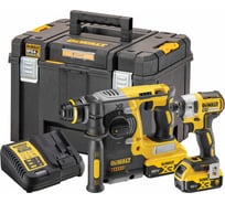 Аккумуляторный набор Dewalt DCK2532P2, 18 В: перфоратор DCH273 + шуруповерт DCF887, с 2 АКБ 5 Ач и ЗУ, в кейсе TSTAK DCK2532P2-QW