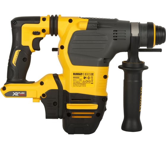 Аккумуляторный перфоратор Dewalt DCH333x2, 54 В, 3.5 Дж, 4480 уд/мин, с 2 АКБ 3 Ач и ЗУ, в кейсе TSTAK DCH333X2-QW