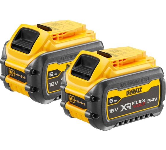 Аккумулятор Dewalt FLEXVOLT DCB546, Li-Ion, 18/54 В, 6/2 Ач, 2 шт DCB546T2-XJ