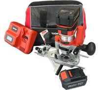 Аккумуляторный кромочный фрезер DEVON с погружной базой 2 АКБ 4 Ач, З/У, сумка, 1329-LI-20-SET