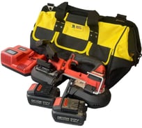 Аккумуляторная ленточная пила DEVON 64 мм 2 АКБ 4 Ач, З/У, сумка, 5838-LI-20-SET