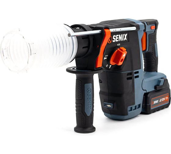 Перфоратор SENIX SDS-plus , серии X2 20В 2.0Дж, 24 мм, 1х5Ач, ЗУ, кейс PDRX2-M4-EU 1
