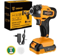 Шлифмашина полировальная аккумуляторная DEKO DKCP20, 75 мм, 20В, 1x3.0Ач 086-1007