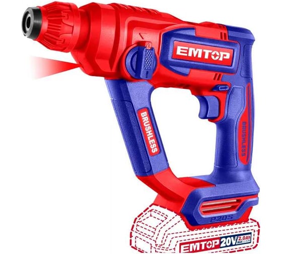 Перфоратор бесщеточный аккумуляторный emtop ELRH201881 1