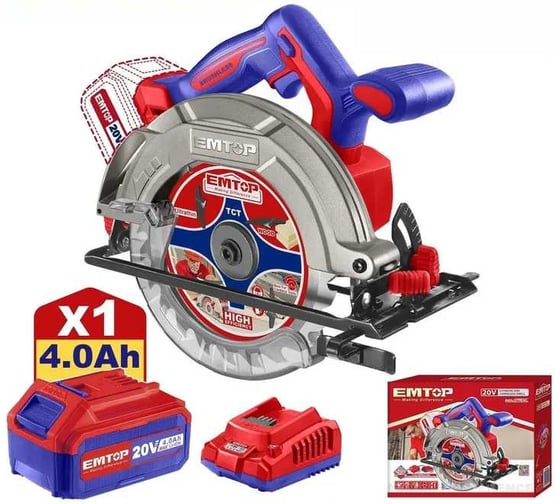 Циркулярная пила аккумуляторная emtop ELCS16521 1