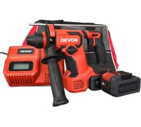 Аккумуляторный перфоратор DEVON 2 АКБ 4 Ач, ЗУ, сумка 5408-Li-20RH-SET