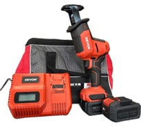 Аккумуляторная сабельная пила DEVON 2 АКБ 4 Ач, З/У, сумка 5830-LI-20-SET