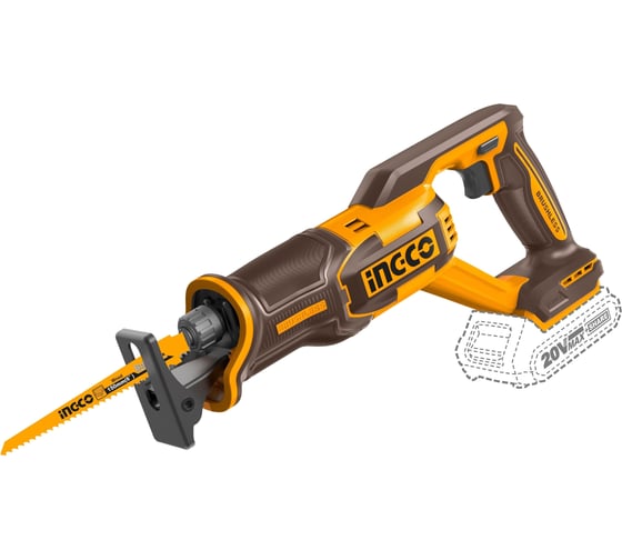 Пила сабельная аккумуляторная INGCO 20В INDUSTRIAL CRSLI2108 1