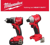 Набор: дрель-шуруповерт M18BLDDRC-202C + винтоверт M18BLIDR-0X (Инструмент в подарок) Milwaukee PT2509002