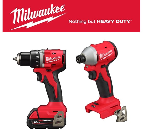 Набор: дрель-шуруповерт M18BLDDRC-202C + винтоверт M18BLIDR-0X (Инструмент в подарок) Milwaukee PT2509002 1