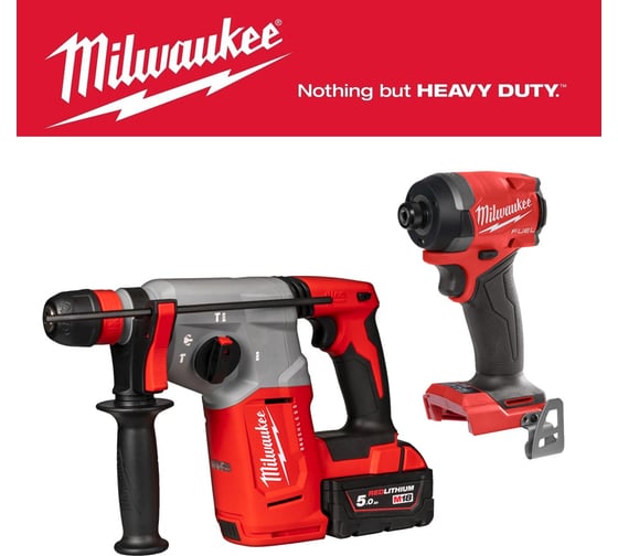 Набор: перфоратор M18BLHX-502X + винтовёрт M18FID3-0X (Инструмент в подарок) Milwaukee PT2509007 1