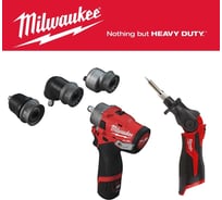 Набор: дрель-шуруповерт M12FPDXKIT-202X + Субкомпактный паяльник M12SI-0 (Инструмент в подарок) Milwaukee PT2509013