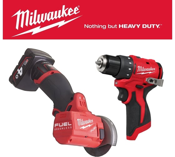 Набор: отрезная машина M12FCOT-422X + дрель-шуруповерт M12BLDDRC-0 (Инструмент в подарок) Milwaukee PT2509017 1