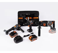 Набор из 3-х инструментов Anycons AC-ST (Шуруповерт, УШМ, Перфоратор, акб*4Ач 2шт) 330T44B