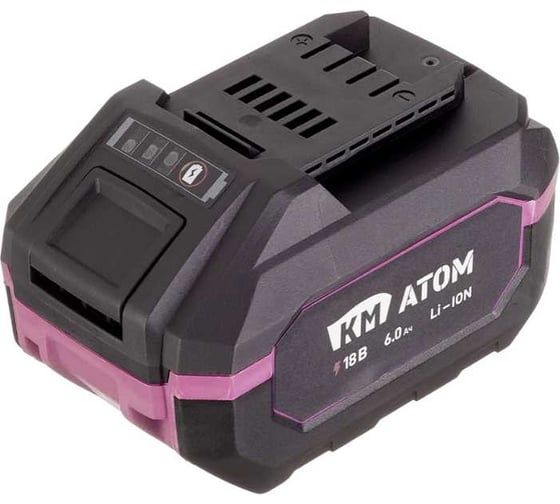 Аккумулятор КМ АТОМ, 18В, 6Ач, Li-Ion, СТМ BLI-18/6.0 1