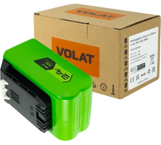 Аккумуляторная батарея VOLAT 24.0V 4.0AH (Li-ion) VT-GRE-24-4 1