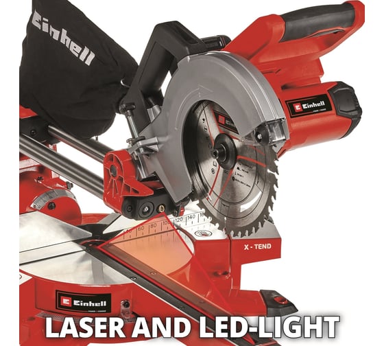 Торцовочная аккумуляторная пила с протяжкой Einhell PXC TE-SM 36/210 Li-Solo 4300880