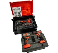 Набор KINGQUEEN 3 пред, 2 АКБ 21В, (УШМ 125мм, Гайковерт 500Нм, Шуруповерт 50Нм) KQ-TS313