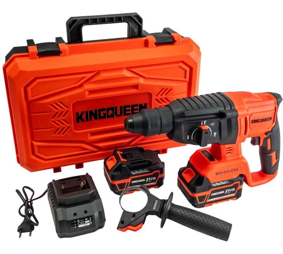 Перфоратор бесщеточный KINGQUEEN 2 АКБ 21В, 2 Дж KQ-2201 1