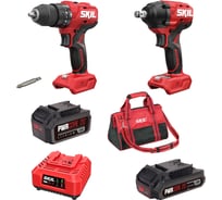 Аккумуляторная ударная дрель-шуруповерт SKIL HD6280+ IW6720 + набор SC0060+BY5197 + BG3224 + BY5196 9-1-039