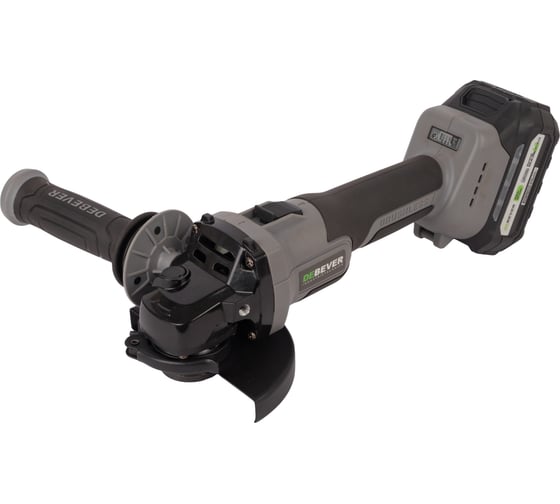 Угловая шлифмашина аккумуляторная Debever с бесщёточным двигателем, 125 мм, 20В, 3000 -10000 об/мин, 2,2 кг; в компл. АКБ 4,0 а/ч; з/у 2,0 а/ч DBE-9322BKIT 1