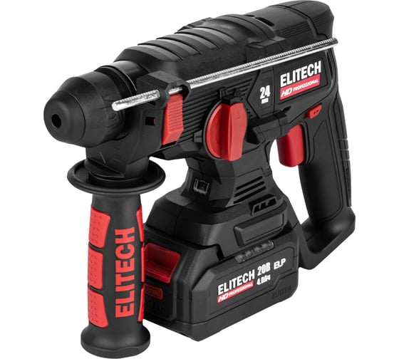 Перфоратор аккумуляторный Elitech HD CRH 2024BL (SDS+, 2,5Дж, 20В, 1х4Ач) 214705 1
