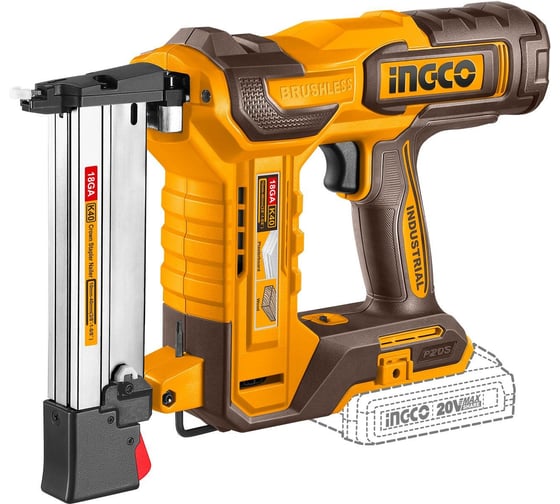 Аккумуляторный нейлер INGCO для скоб 20В, BL Ga18 без АКБ и ЗУ SUPER INDUSTRIAL CCSNLI6005 1