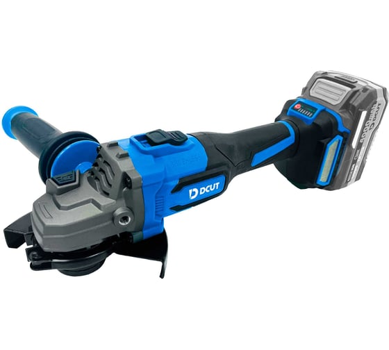 Углошлифовальная машина аккумуляторная DCUT DCG12521, 3000 - 10000 об/мин, эл. тормоз, плавный пуск, контр. скорости, контр. пад, защита от за DCG12521-SP2 1