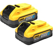 Аккумулятор DEWALT POWERSTACK DCBP518H2, Li-Ion, 18В, 5Ач, 2шт. DCBP518H2-XJ