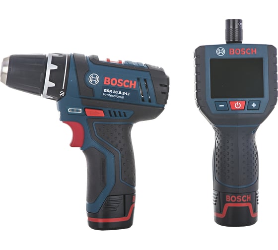 Набор электроинструментов: аккумуляторная смотровая камера Bosch GOS 10,8 V-LI + аккумуляторная дрель-шуруповерт Bosch GSR 10,8-2-LI 0.601.241.002