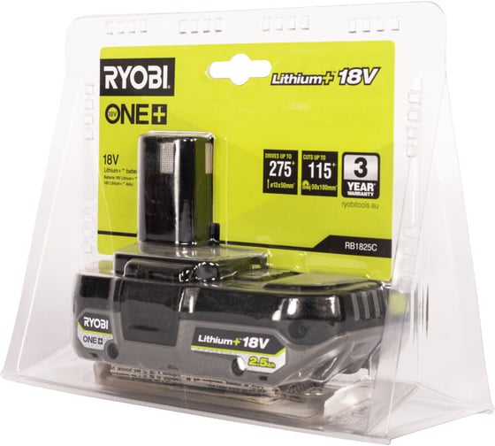 Аккумулятор RB1825C ONE+ 18В, 2.5Ач Ryobi 5133005516