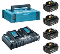Набор Makita Power Set - 4 аккумулятора и зарядное устройство (4хBL1860B , DC18RD, Кейс MAKPAC тип1) 198091-4
