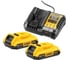 Dewalt Набор DCB1104D2: 2 АКБ DCB183, Li-Ion, 18 В, 2 Ач и зарядное устройство DCB1104, 12/18 В, 4A DCB1104D2-QW 1