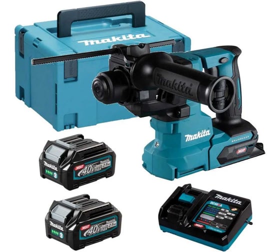 Перфоратор аккумуляторный Makita 3 режима, XGT 40В BL AWS AVT XPT, 20мм, 2,1 Дж, SDS plus,2xBL4025, DC40RA HR010GD201 1