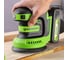 Эксцентриковая шлифмашина аккумуляторная GreenWorks OS325, 24V, 125 мм, 5000-8000-11000 об/мин, амплитуда 2.4 мм, 1х2Ач, ЗУ, кор 3100907VUA 11