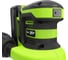 Эксцентриковая шлифмашина аккумуляторная GreenWorks OS325, 24V, 125 мм, 5000-8000-11000 об/мин, амплитуда 2.4 мм, 1х2Ач, ЗУ, кор 3100907VUA 24