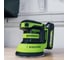 Эксцентриковая шлифмашина аккумуляторная GreenWorks OS325, 24V, 125 мм, 5000-8000-11000 об/мин, амплитуда 2.4 мм, 1х2Ач, ЗУ, кор 3100907VUA 33