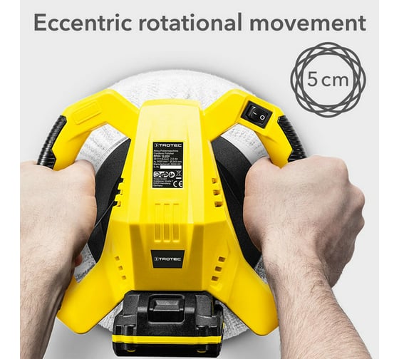 Аккумуляторная эксцентриковая полировальная машина TROTEC PPOS 10-20 V 4450000101