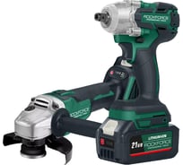 Набор инструментов Rockforce аккумуляторных 1/2 1/4 (шуруповерт JCB-18BLID-B + машина углошлифовальная JCB-18AG-B) RF-DK0050X1(64184)