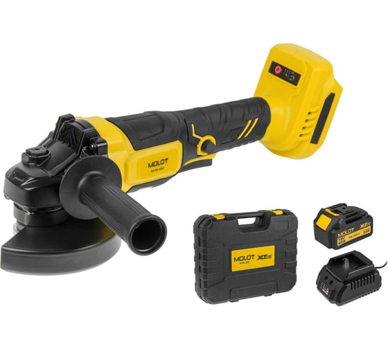 Шлифмашина угловая аккумуляторная MOLOT MCAG 1812 XLT Lite SET 2318032 1