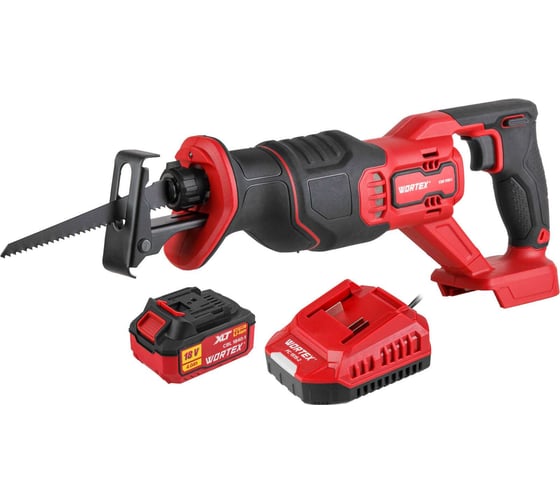 Аккумуляторная сабельная пила WORTEX CSR 1118-1 в кор. ALL1 XLT SET 18В, 4Ач акб, дер. 110мм 2335046 1