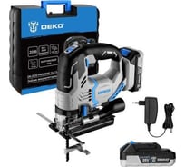 Лобзик аккумуляторный DEKO DKJS20 PRO в кейсе, 20В 2x2.5Ач 083-1125