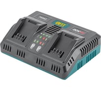 Зарядное устройство двойное FIT 21,5 В, 4,5 А, 0,8 кг, индикатор заряда, коробка 79942