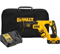 Аккумуляторная сабельная пила DEWALT DCS367P1, 18 В, 2900 ход/мин, 28.6 мм, с АКБ 5 Ач и ЗУ, в сумке DCS367P1-QW